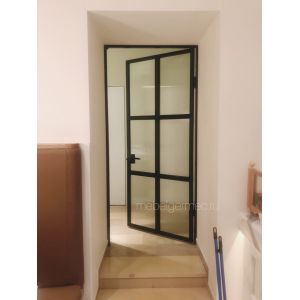 Лофт перегородка - распашная дверь Арт.0124